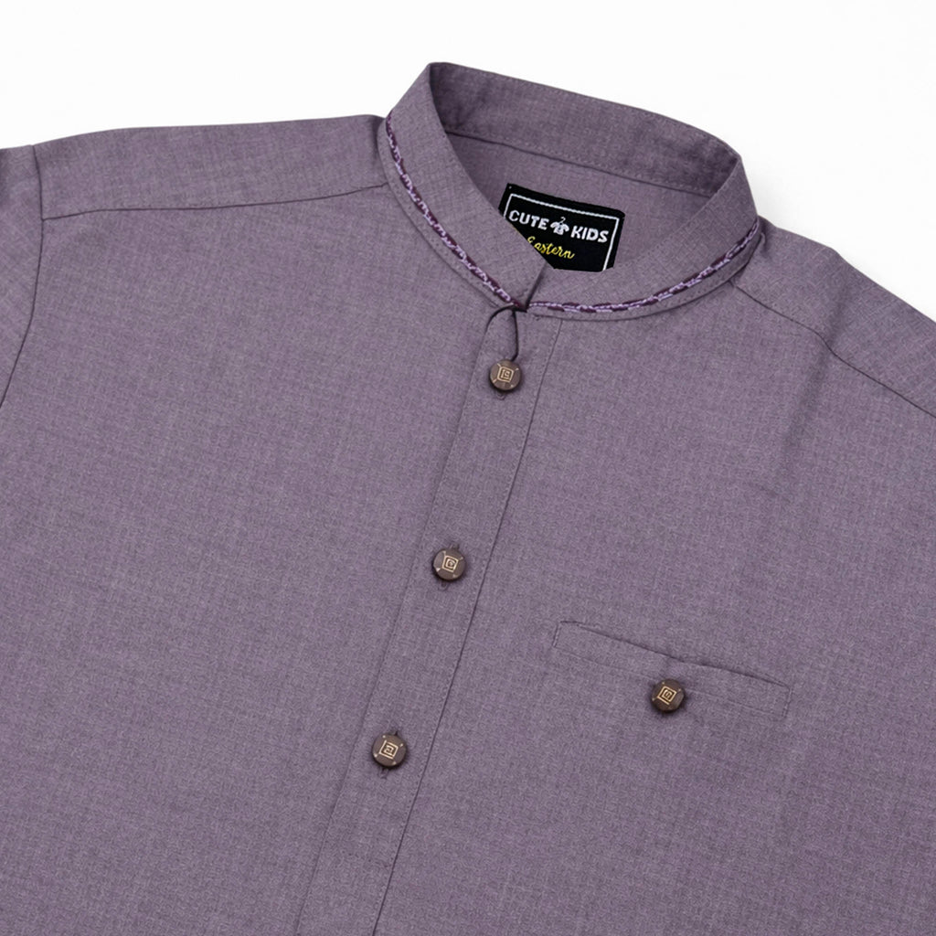 Boys Embroidered Shalwar Suits - Purple