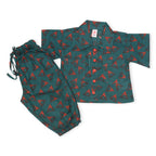 Girls Printed Co-ord Set – Green & Orange