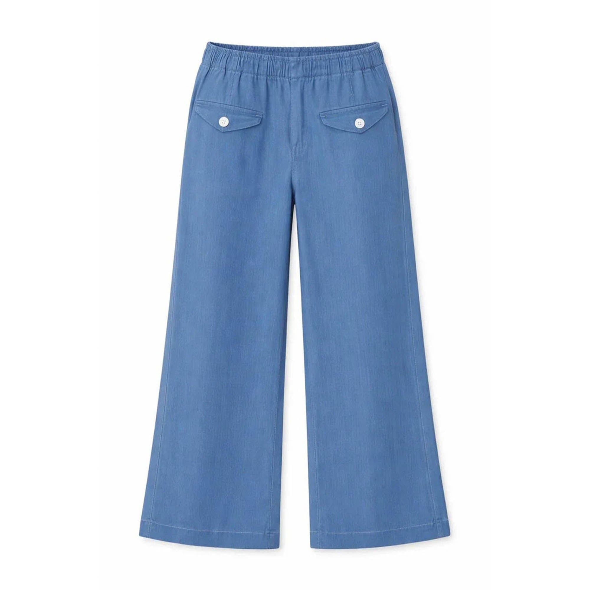 Girls Emb Denim Pant