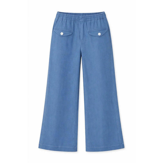 Girls Emb Denim Pant