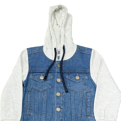 Denim Hooded Jacket - Mid Shade