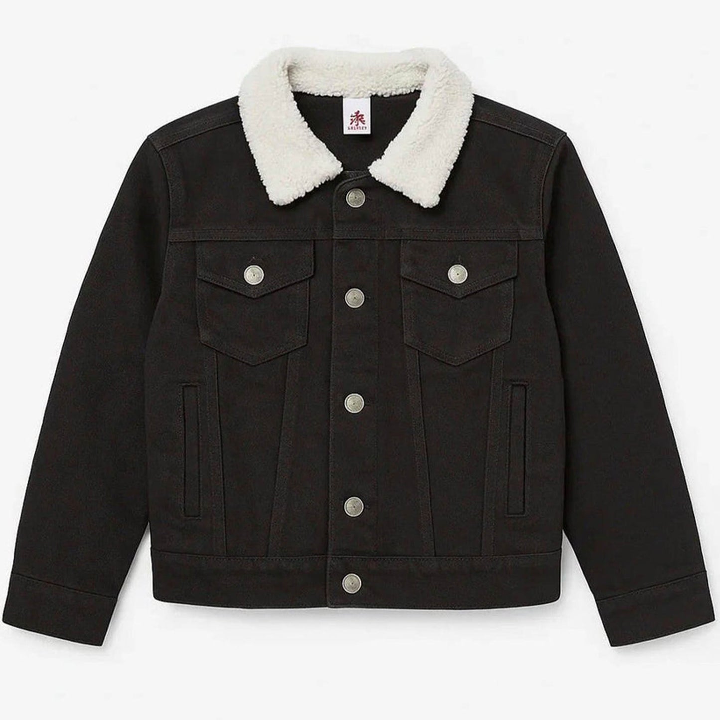 Denim Fur Jacket - Black