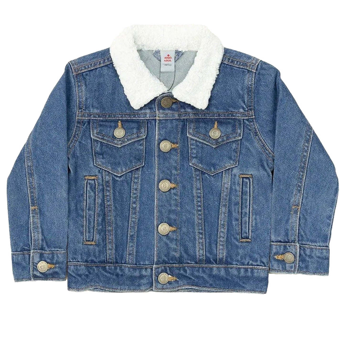 Denim Fur Jacket - Mid Shade