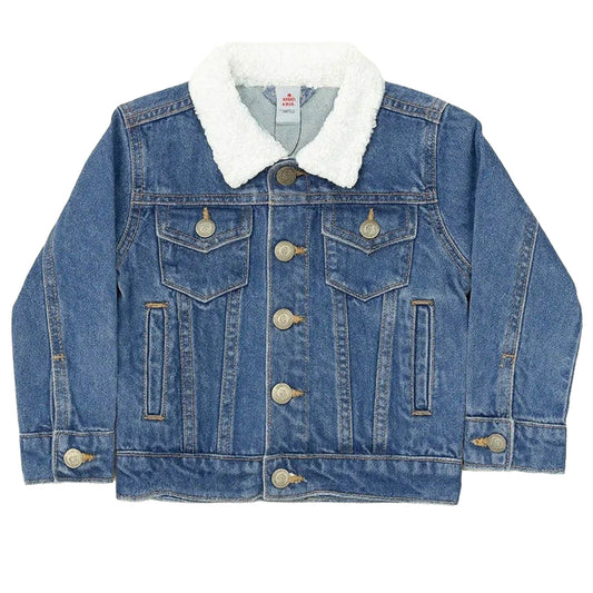 Denim Fur Jacket - Mid Shade