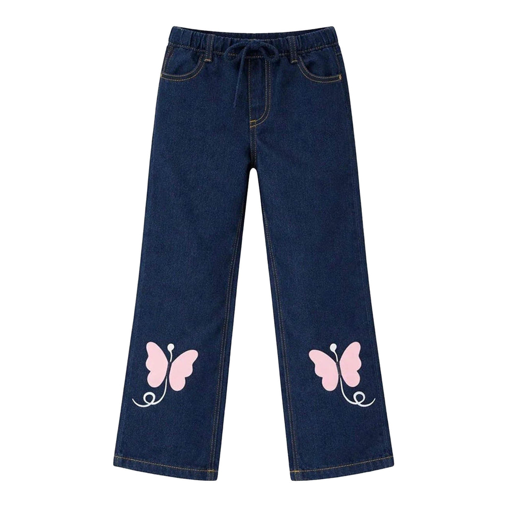 Butterfly Denim Pants - Mid Shade