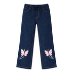 Butterfly Denim Pants - Mid Shade