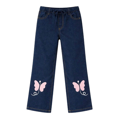 Butterfly Denim Pants - Mid Shade