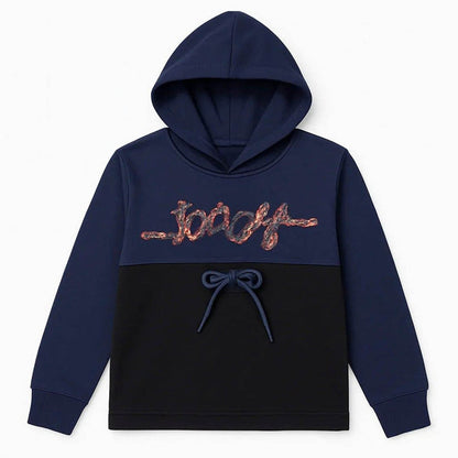 Navy Hooded Fleece Sweatshirt