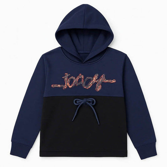 Navy Hooded Fleece Sweatshirt