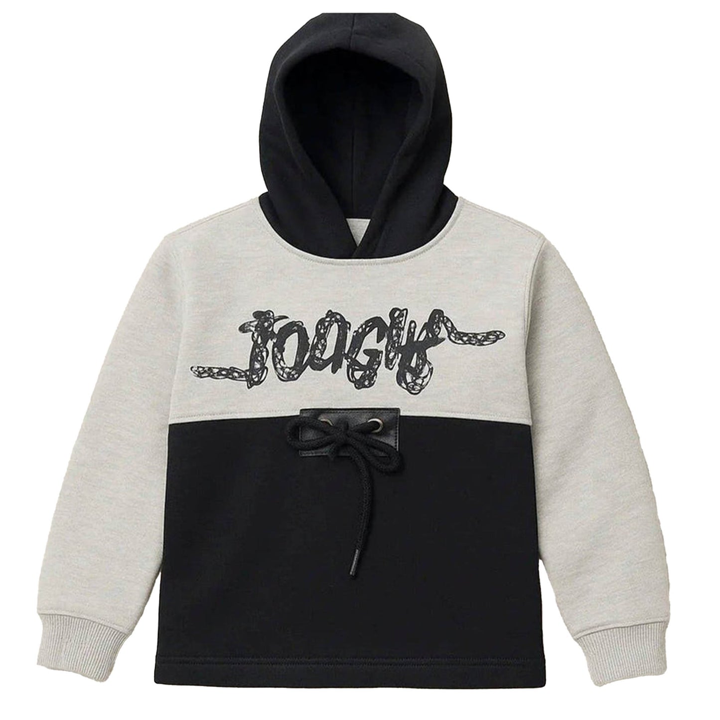 Black Hooded Fleece Sweatshirt