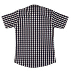 Boys Checkered Shirt – Navy & White