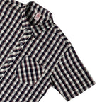 Boys Checkered Shirt – Navy & White