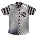 Boys Checkered Shirt – Navy & White