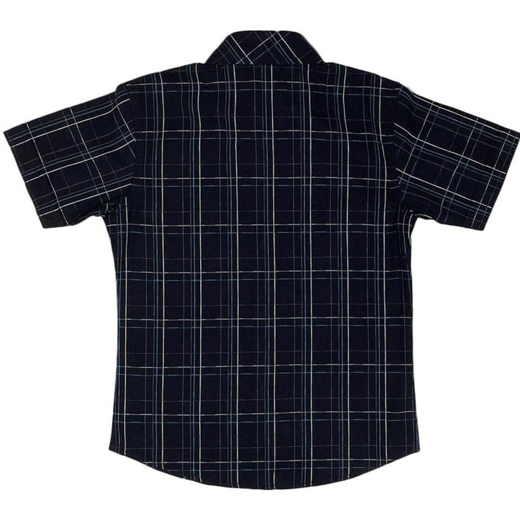 Boys Checkered Shirt – Black