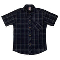 Boys Checkered Shirt – Black