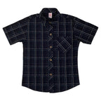 Boys Checkered Shirt – Black