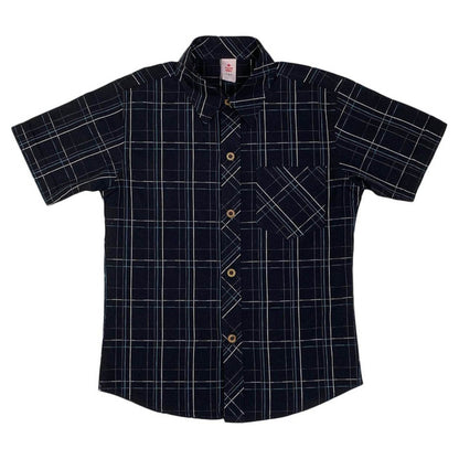 Boys Checkered Shirt – Black