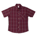 Boys Checkered Shirt – Maroon & White