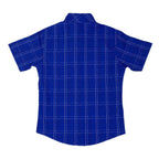 Boys Checkered Shirt - Royal Blue