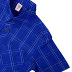 Boys Checkered Shirt - Royal Blue
