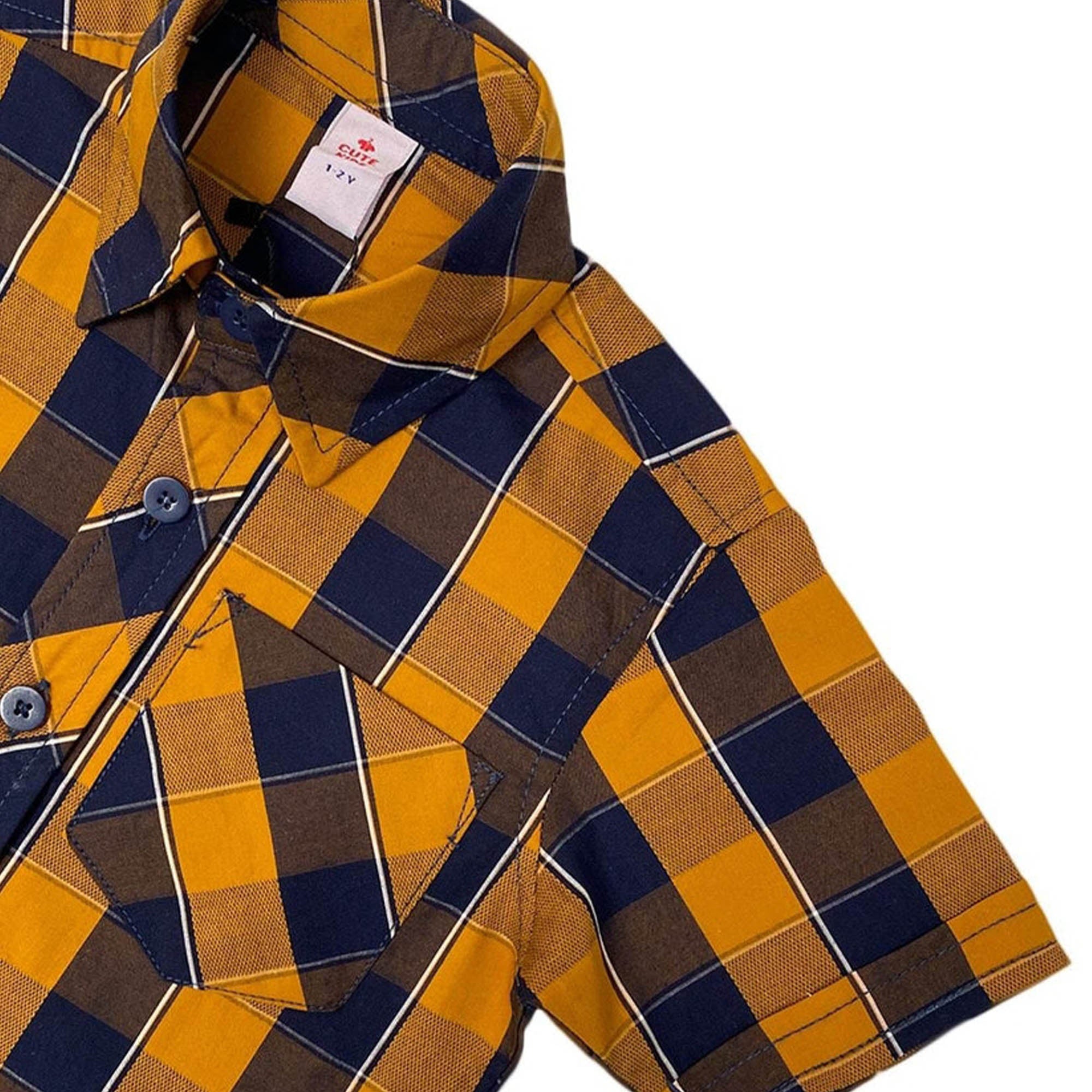Mustard Checks Shirt – Bold & Bright!