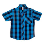 Boys Checkered Shirt - Blue