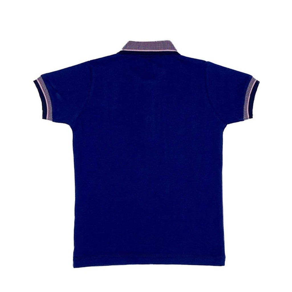 Logo Embroidered Polo-Navy