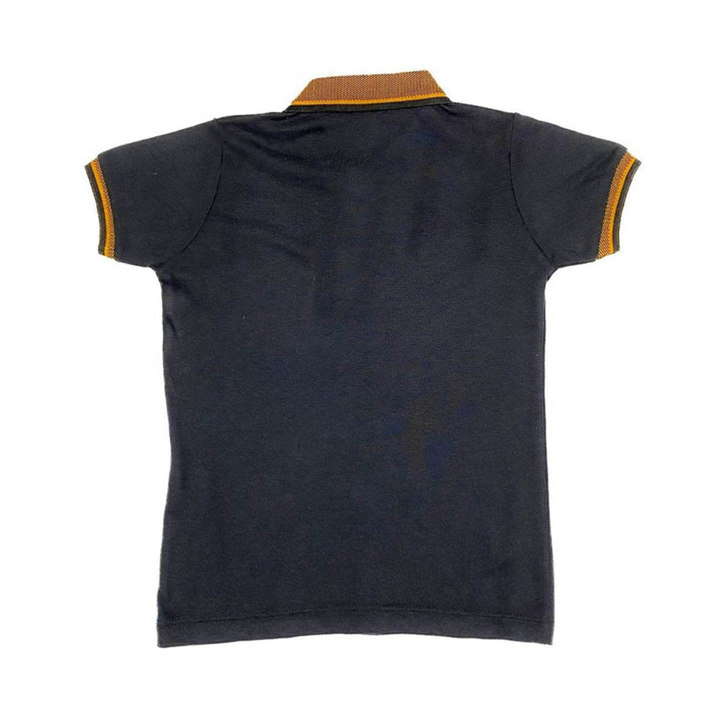 Logo Embroidered Polo - Black