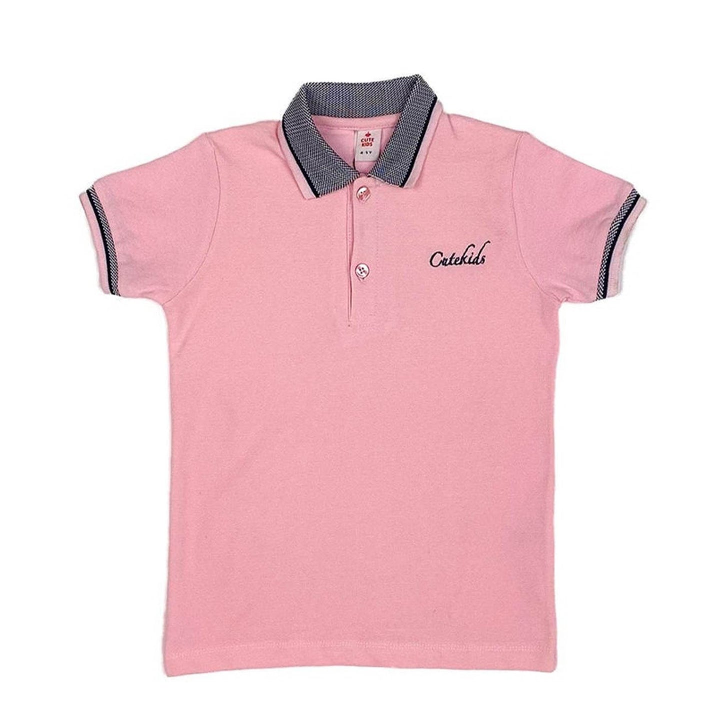 Logo Embroidered Polo - Pink