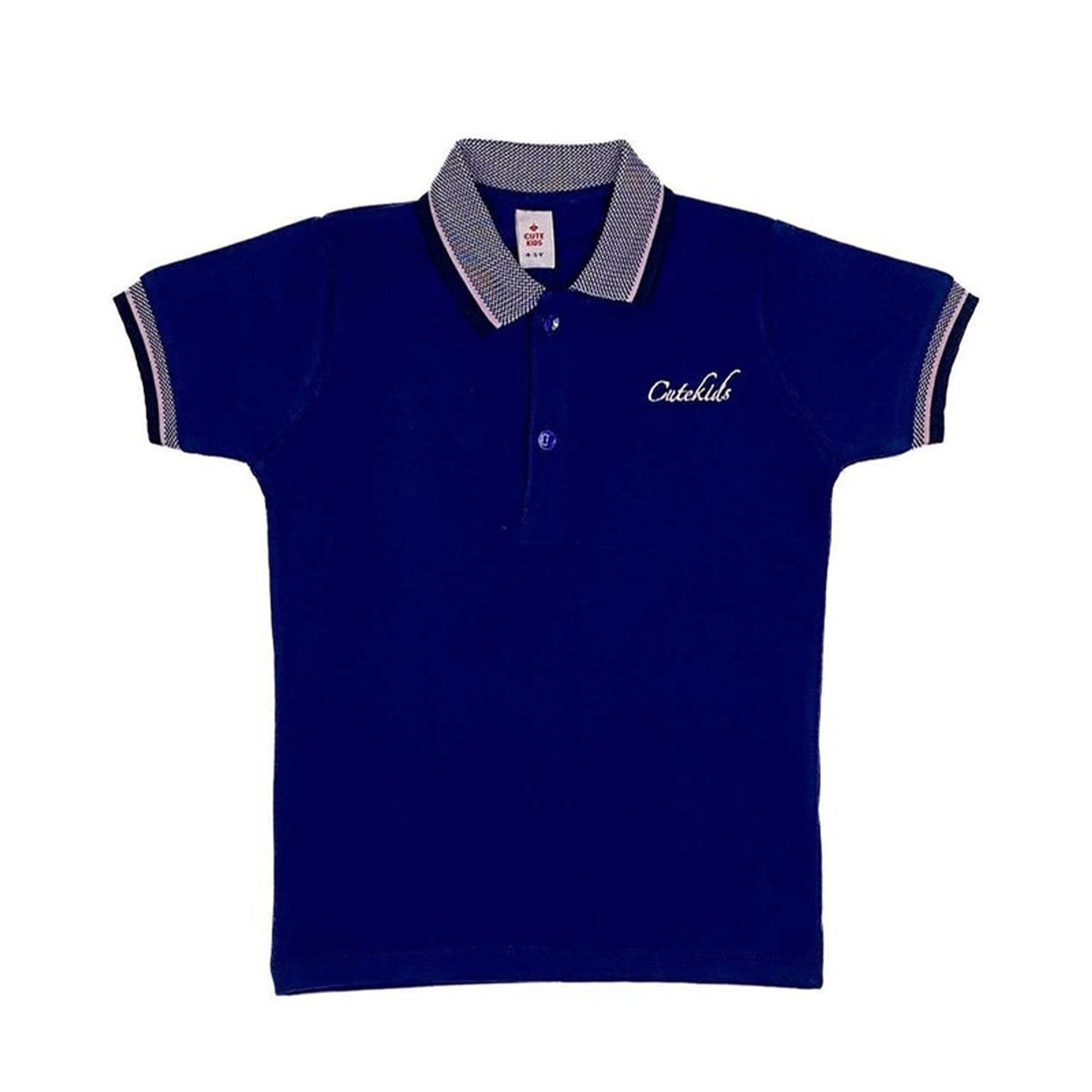 Logo Embroidered Polo-Navy