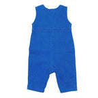NewBorn Embroidered Denim Romper - Mid Wash