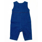 NewBorn Embroidered Denim Romper - Dark Shade