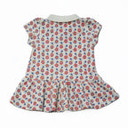 Newborn Flower Printed Frock - Cream