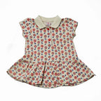 Newborn Flower Printed Frock - Cream