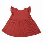 Newborn Printed Frock - Rust