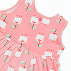 Newborn Printed Frock - Pink
