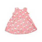 Newborn Printed Frock - Pink