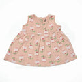 Newborn Flower Printed Frock - Peach