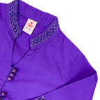 Girls Plain Co-ord Set - Purple