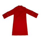 Girls Plain Co-ord Set - Red