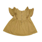 Girls Embroidered  Frock - Skin