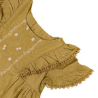 Girls Embroidered  Frock - Skin