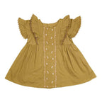 Girls Embroidered  Frock - Skin