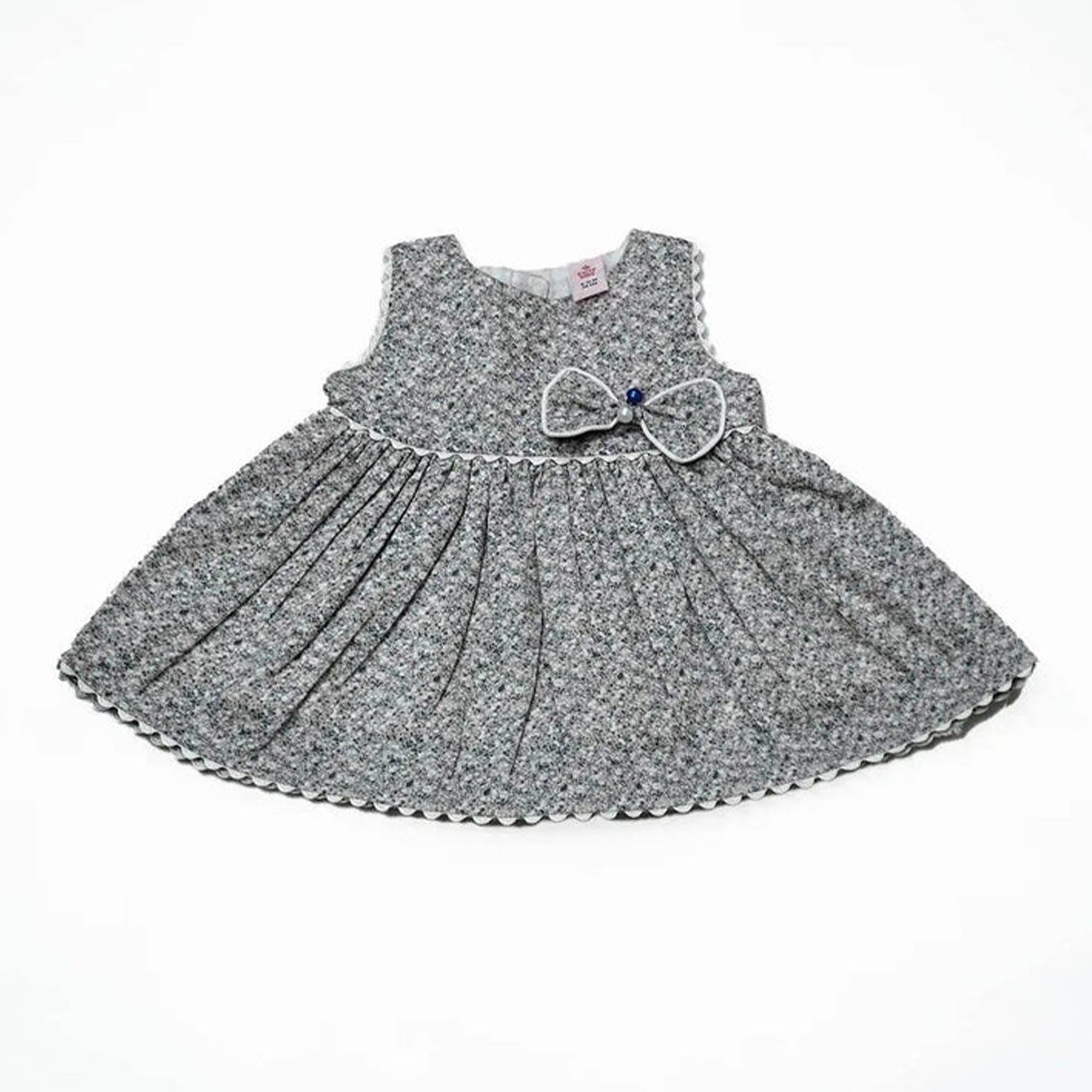 Newborn Bow Frock - Brown