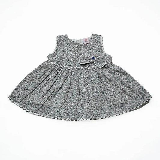 Newborn Bow Frock - Brown