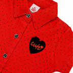Newborn Polka Dots Frock - Orange