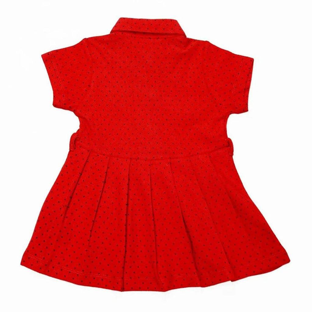 Newborn Polka Dots Frock - Orange