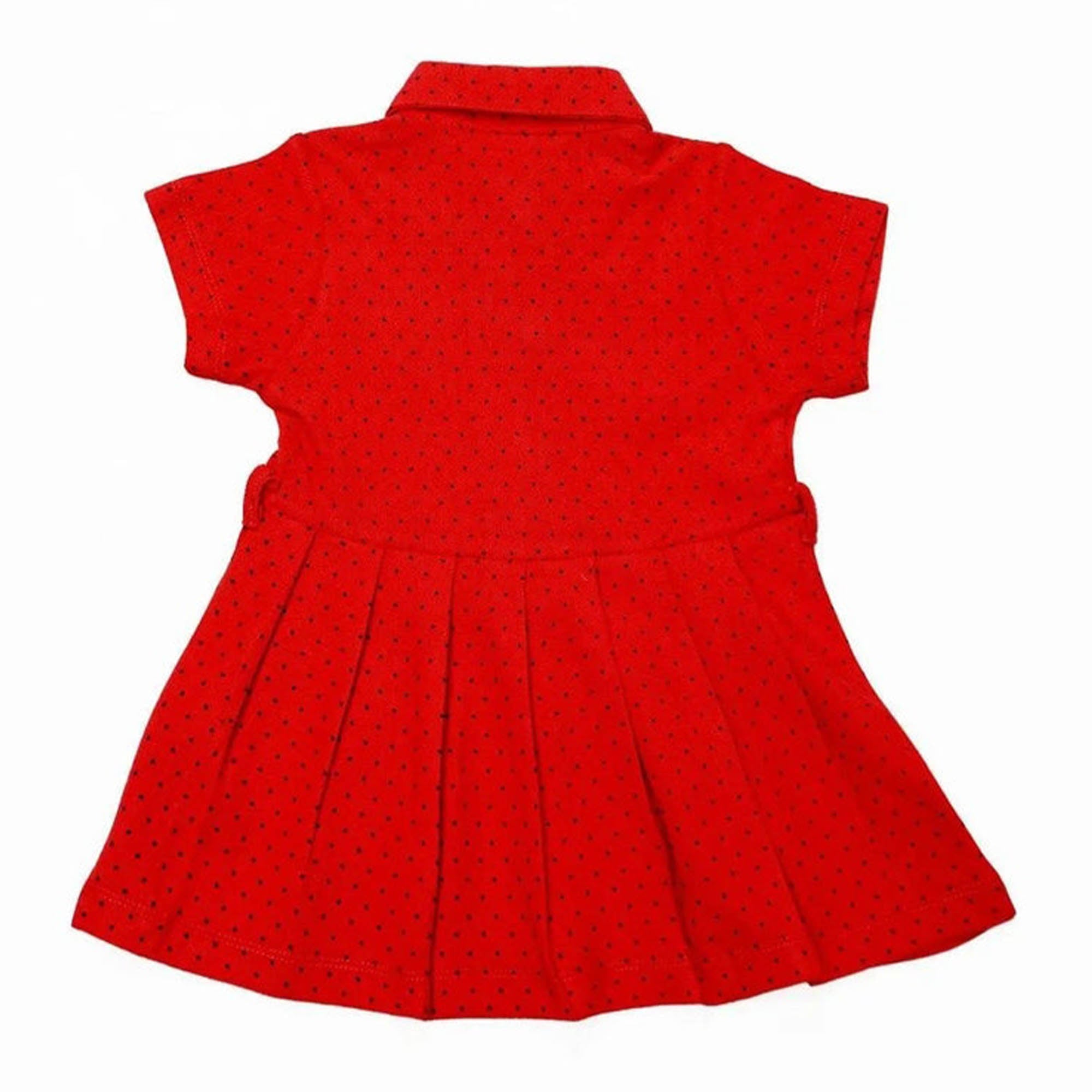 Newborn Polka Dots Frock - Orange