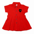 Newborn Polka Dots Frock - Orange
