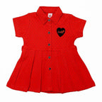 Newborn Polka Dots Frock - Orange